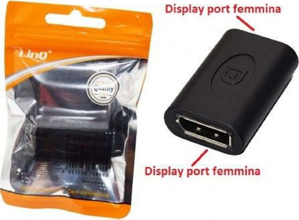 Adattatore Estensore Da Dp Displayport Femmina A Dp Displayport Femmina Dp-2211 Elettronica/Home Audio e Hi-Fi/Accessori/Cavi/Cavi ottici Trade Shop italia - Napoli, Commerciovirtuoso.it