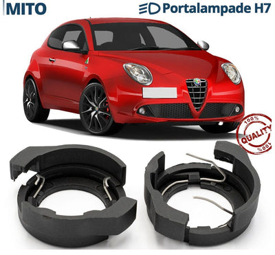 Coppia 2 ADATTATORI Alfa Romeo Mito Portalampada KIT LED-XENON H7 Montaggio Supporto