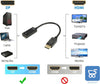 Adattatore Monitor da uscita DisplayPort  a ingresso HDMI Risoluzione massima 4K Compatibile Hd Ati Ge-Force Uscita Video - Adattatore DP TO HDMI