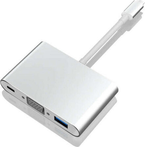 Adattatore Multiporta 3 In 1 Hub Convertitore Type C A Vga Type C Usb 3.0 Lz-03h Elettronica/Informatica/Accessori/USB Hub Trade Shop italia - Napoli, Commerciovirtuoso.it