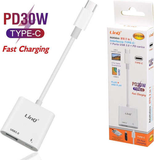 Adattatore Otg 2 In 1 Interfaccia Type-c A Porta Usb 3.0 + Tipo-c Pd 30w Otg598 Elettronica/Informatica/Accessori/Adattatori/Adattatori USB a USB Trade Shop italia - Napoli, Commerciovirtuoso.it