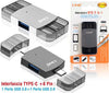 Adattatore-Otg-2in1-Type-c-+-Lightning-+-2xusb-Femmina-Otg-u829-Trasferimento-Dati