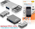 Adattatore Otg 2in1 Type-c + Lightning + 2xusb Femmina Otg-u829 Trasferimento Dati Elettronica/Informatica/Accessori/Adattatori/Adattatori USB a USB Trade Shop italia - Napoli, Commerciovirtuoso.it