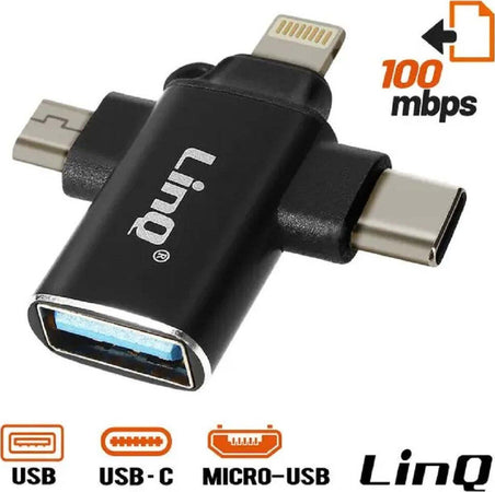 Adattatore Otg Da Usb-c Micro-usb Lightning Verso Usb 3.0 Femmina 3 In 1 Otqu930 Elettronica/Cellulari e accessori/Accessori/Cavi e adattatori/Cavi Lightning Trade Shop italia - Napoli, Commerciovirtuoso.it