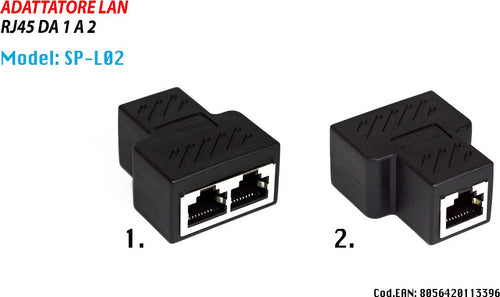 Adattatore Rj45 Splitter Convertitore Lan Da 1 A 2 Porte Doppio Maxtech Sp-l02 Informatica e Videogiochi > Periferiche di rete > Cavi di Rete Trade Shop italia - Napoli, Commerciovirtuoso.it