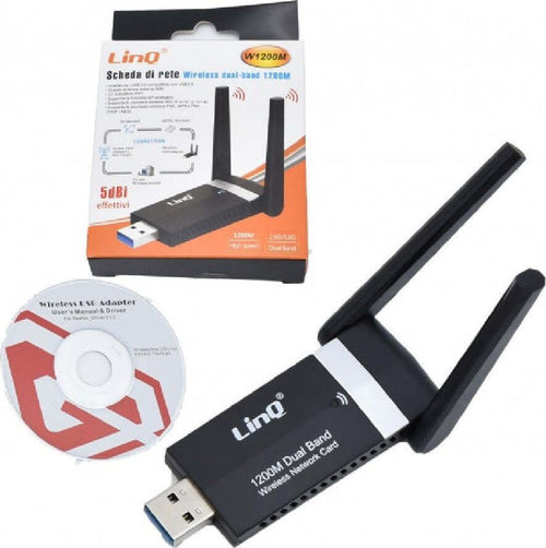 Adattatore Scheda Di Rete Usb 3.0 Wifi Dual Band 1200m Amplificata 5 Dbi W1200m Elettronica/Informatica/Componenti e pezzi di ricambio/Componenti interni/Schede di rete Trade Shop italia - Napoli, Commerciovirtuoso.it