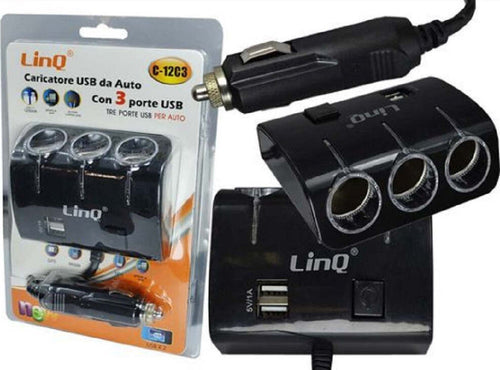 Adattatore Sdoppiatore Caricatore Triplo Accendisigari Per Auto 12v + 2 Usb C-12c3 Elettronica/Cellulari e accessori/Accessori/Caricabatterie/Caricabatterie da auto Trade Shop italia - Napoli, Commerciovirtuoso.it