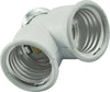 ADATTATORE SDOPPIATORE PORTALAMPADA ATTACCO DA E27 A 2 PRESE E27 BIANCO SOCKET  Trade Shop italia - Napoli, Commerciovirtuoso.it
