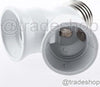 ADATTATORE SDOPPIATORE PORTALAMPADA ATTACCO DA E27 A 2 PRESE E27 BIANCO SOCKET  Trade Shop italia - Napoli, Commerciovirtuoso.it