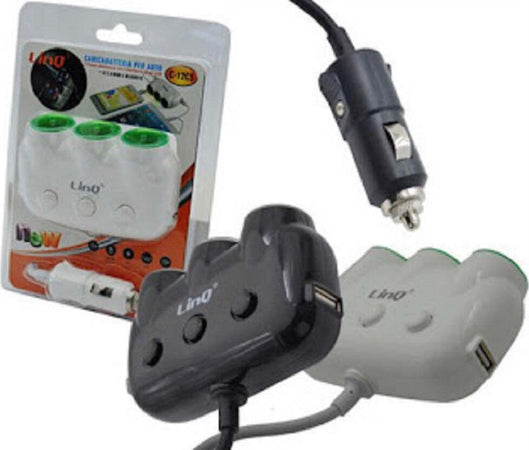 Adattatore Sdoppiatore Triplo Accendisigari Per Auto 12v + 2 Usb Ricarica C-12c5 Elettronica/Cellulari e accessori/Accessori/Caricabatterie/Caricabatterie da auto Trade Shop italia - Napoli, Commerciovirtuoso.it