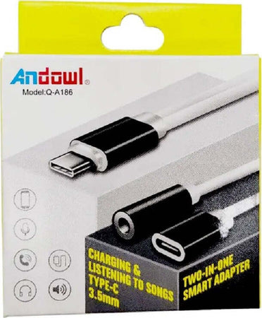 Adattatore Smart 2 In 1 Type-c A Cavo Audio Stereo 3,5 Mm / Usb-c Femmina Q-a186 Elettronica/Cuffie auricolari e accessori/Adattatori Trade Shop italia - Napoli, Commerciovirtuoso.it