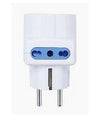 Adattatore Spina 16a 2 Prese Bipasso 10a/16a 2p+t 1 Presa Universale 10/16a Schuko 83051
