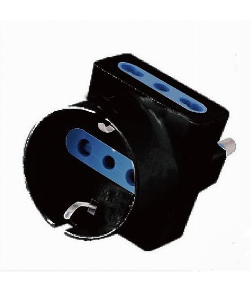 Adattatore Spina 16a 2p+t 1 Presa Ita 10a/schuko 16a 2 Prese Bipasso 10/16a 83049