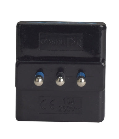 Adattatore Spina 2p+t 10a 2 Presa 10a 2p+t 1 Presa Ita 10a/schuko 16a Nero 83042