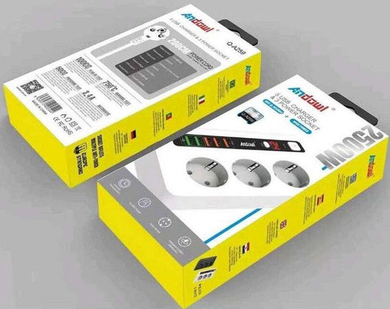 Adattatore Spina Con 3 Prese + 5 Porte Usb Ricarica 3.4a Display Led 2500w Q-a260 Elettronica/Cellulari e accessori/Accessori/Caricabatterie/Caricabatterie da muro Trade Shop italia - Napoli, Commerciovirtuoso.it