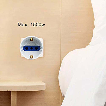 Adattatore-Spina-Elettrica-10A-2P+T-Con-1-Presa-Schuko-10A-250V-Bianco-Max-1500W-XSL1101-Extrastar