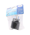 Adattatore Spina Elettrica 2p+t 10a Schuko Standard Italiano-tedesco Nero 83032