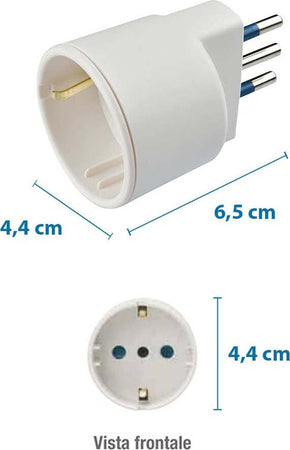 Adattatore Spina Piccola 10 A e Presa Tedesca, 1 Pezzo, Bianco Poly Pool PP0433 Fai da te/Materiale elettrico/Multiprese Scontolo.net - Potenza, Commerciovirtuoso.it