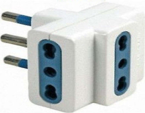 Adattatore Triplo 2P+ T 10A con spina 10A  + 3 Prese 10A TRIPLA ATTACCO PICCOLO Fai da te/Materiale elettrico/Multiprese Trade Shop italia - Napoli, Commerciovirtuoso.it