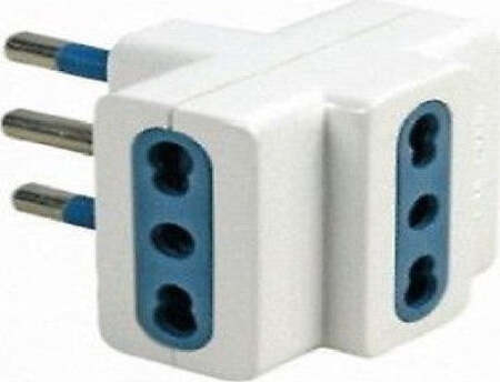 Adattatore Triplo 2p+ T 10a Con Spina 10a  + 3 Prese 10a Tripla Attacco Piccolo Fai da te/Materiale elettrico/Multiprese Trade Shop italia - Napoli, Commerciovirtuoso.it