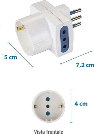 Adattatore Triplo Spina Piccola, 2 Prese 10 A , 1 Presa Standard Tedesco, 1 Pezzo, Bianco Poly Pool PP0467S Fai da te/Materiale elettrico/Multiprese Scontolo.net - Potenza, Commerciovirtuoso.it
