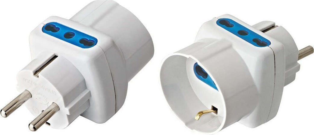 Adattatore-Triplo-Spina-Schuko-a-Prese-Bipasso-con-Schuko-Bianco-Techly