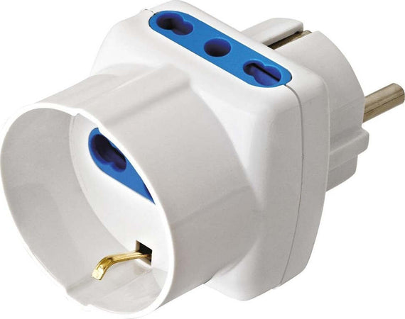 Adattatore-Triplo-Spina-Schuko-a-Prese-Bipasso-con-Schuko-Bianco-Techly