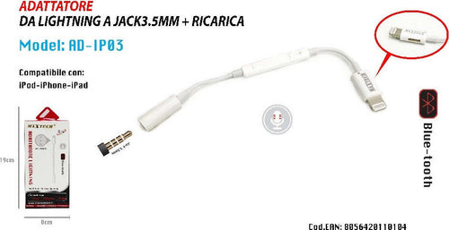 Adattatore Universale Lightning A Jack 3,5mm Per Iphone Ipad Ipod Maxtech Ad-ip03 Cavi Smartphone Trade Shop italia - Napoli, Commerciovirtuoso.it