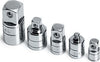 Adattatori-Riduttori-Per-Bussole-5-Pz-Per-Utensili-Aria-Chrome-Vanadium