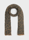Sciarpa animalier lurex plisse