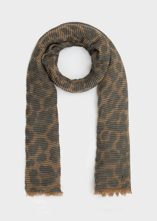 Sciarpa animalier lurex plisse
