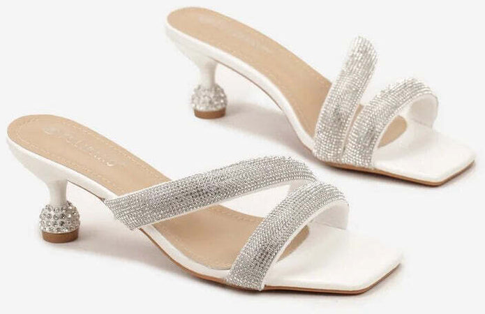 Adele - Sandali con tacco brillantinato