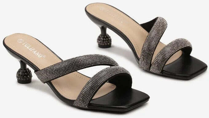 Adele - Sandali con tacco brillantinato