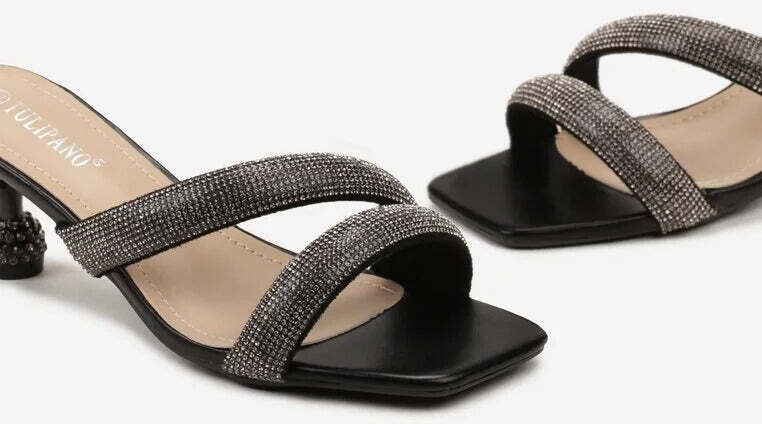 Adele - Sandali con tacco brillantinato