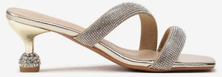 Adele - Sandali con tacco brillantinato