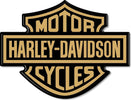 ADESIVI-3D-STEMMA-LOGO-SERBATOIO-compatibile-MOTO-HARLEY-DAVIDSON-95x70-Oro