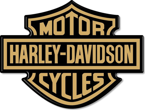 ADESIVI-3D-STEMMA-LOGO-SERBATOIO-compatibile-MOTO-HARLEY-DAVIDSON-95x70-Oro
