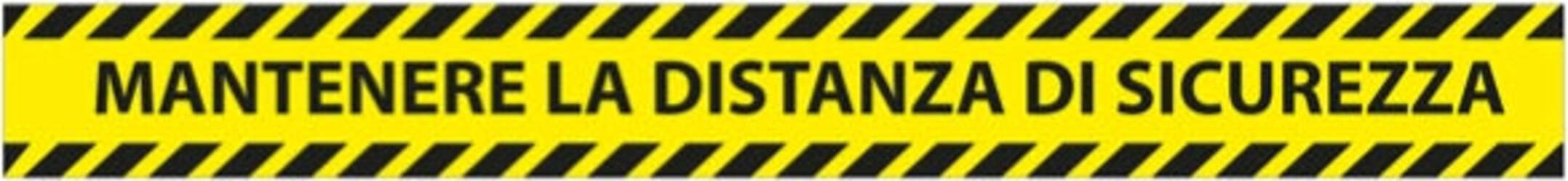 Adesivi da terra - 90 x 10 cm - ''Mantenere la distanza di sicurezza'' - Studio T - conf. 5 pezzi Fai da te/Sicurezza e protezione/Attrezzature per sicurezza sul lavoro/Segnaletica antinfortunistica Eurocartuccia - Pavullo, Commerciovirtuoso.it