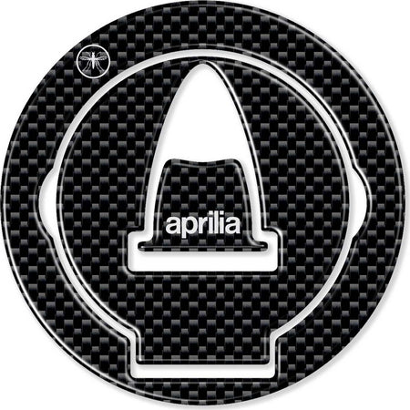 ADESIVI/STICKERS-3D-CARBONIO-TAPPO-SERBATOIO-compatibile-x-MOTO-APRILIA-dal-2007
