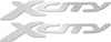 ADESIVI/STICKERS-3D-SCRITTA-SCOOTER-XCITY-compatibile-YAMAHA-X-CITY-250-ARGENTO