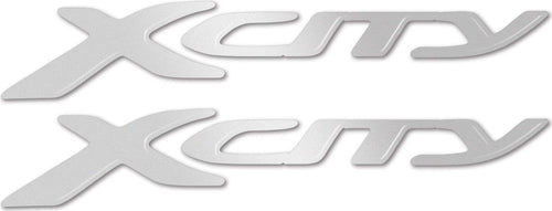 ADESIVI/STICKERS-3D-SCRITTA-SCOOTER-XCITY-compatibile-YAMAHA-X-CITY-250-ARGENTO
