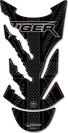 ADESIVI/STICKERS-PARASERBATOIO-3D-CARBONIO-compatibile-per-MOTO-TRIUMPH-TIGER