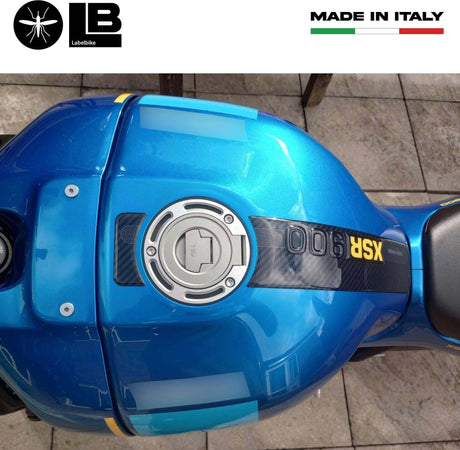 Adesivo-3D-Paraserbatoio-moto-compatibile-con-Yamaha-XSR900-2022---giallo