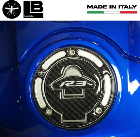Adesivo-3D-Protezione-Tappo-Serbatoio-Moto-compatibile-Yamaha-YZF-R3-2019-2021