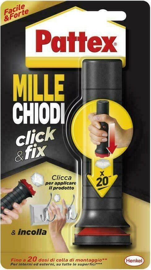 Adesivo Colla Istantanea Pattex Millechiodi Click & Fix 30g Universale Casa, arredamento e bricolage > Bricolage e fai da te > Colla e Silicone Trade Shop italia - Napoli, Commerciovirtuoso.it
