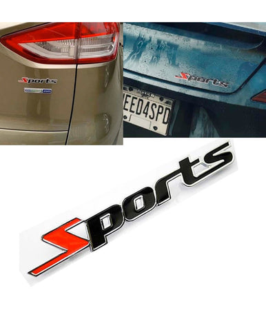 Adesivo Decorazione 3d In Metallo Cromato Per Auto Figura Stemma Sports Sticker