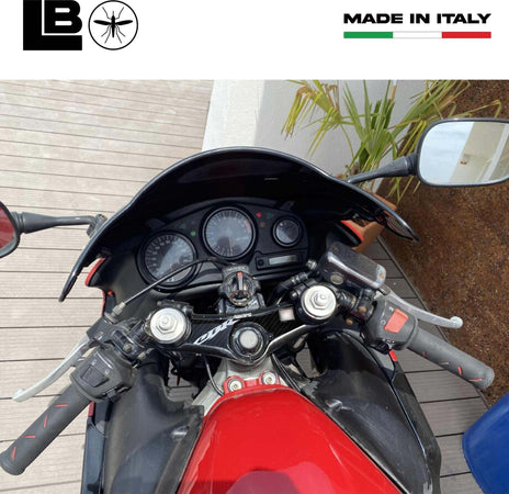 Adesivo-Honda-protezione-piastra-sterzo-forcella-moto-Cbr600f-logo-honda-bianco