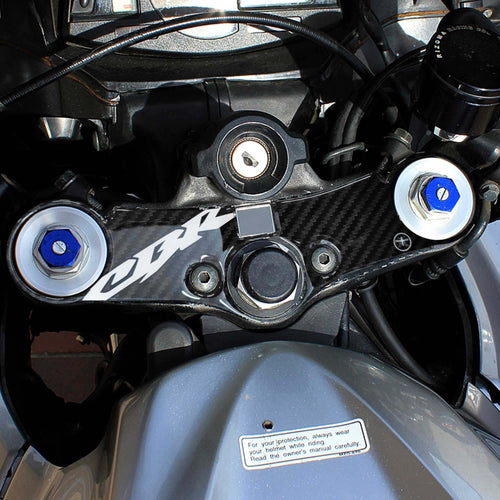 Adesivo-Honda-protezione-piastra-sterzo-forcella-moto-cbr600rr-2007-12-bianco