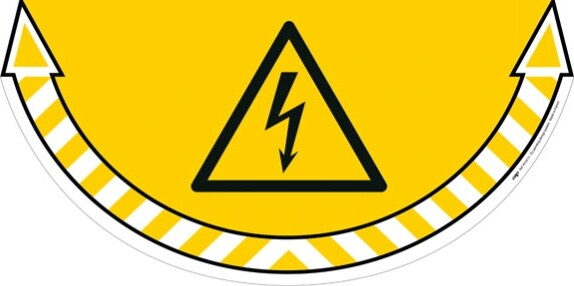 Adesivo segnalatore da terra Take Care - Rischio elettrico - 70x35 cm - CEP Fai da te/Sicurezza e protezione/Attrezzature per sicurezza sul lavoro/Segnaletica antinfortunistica Eurocartuccia - Pavullo, Commerciovirtuoso.it