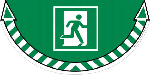 Adesivo segnalatore da terra Take Care - Uscita di emergenza - 70x35 cm - CEP Fai da te/Sicurezza e protezione/Attrezzature per sicurezza sul lavoro/Segnaletica antinfortunistica Eurocartuccia - Pavullo, Commerciovirtuoso.it